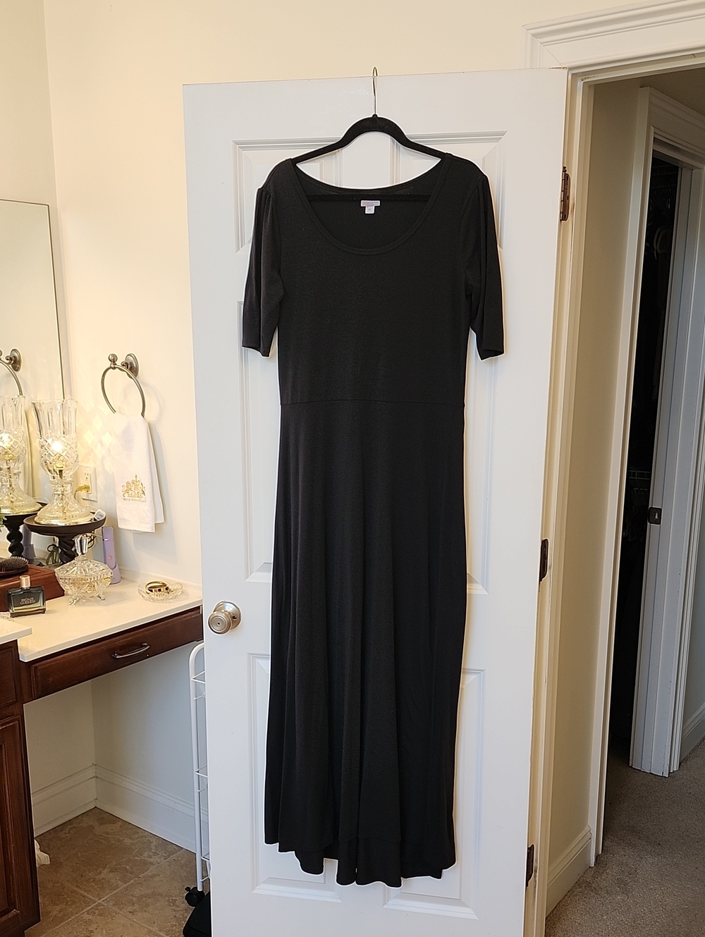 LuLaRoe Solid Black Ana Maxi Dress